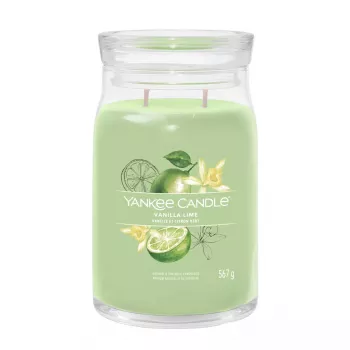 Vela de cera Yankee Candle Signature Limette Vanille Verde 1 unidad 157 mm 9,3 cm 567 g