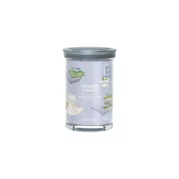 Vela cilíndrica de cristal Yankee Candle A Calm & Quiet Place — altura 149 mm, ancho 99 mm, peso 567 g