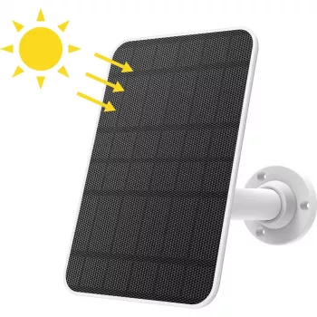 Cargador solar Homeguard HGBSP-350 para uso en exteriores negro blanco