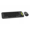 Conjunto de teclado y ratón Logitech POP Icon QZERTY Bluetooth mini Graphite verde