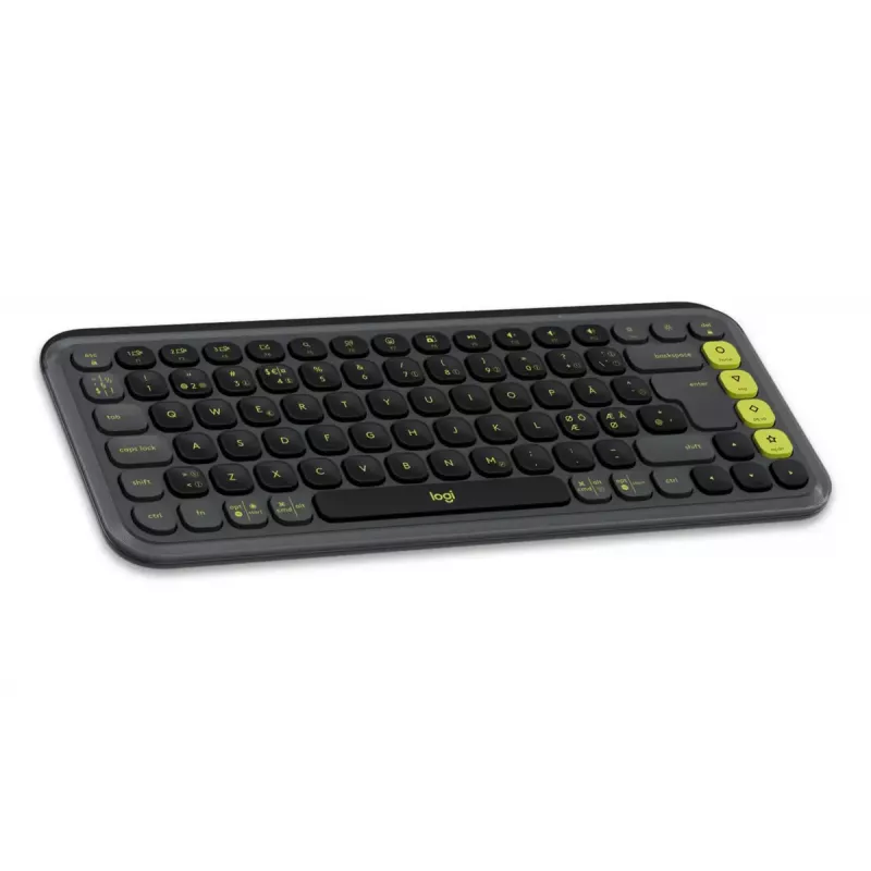 Conjunto de teclado y ratón Logitech POP Icon QZERTY Bluetooth mini Graphite verde