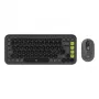 Conjunto de teclado y ratón Logitech POP Icon QZERTY Bluetooth mini Graphite verde