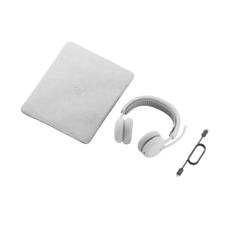 Auriculares Logitech Zone Wireless 2 ES — con cable e inalámbricos (Bluetooth), USB-C, supraaurales, cable de 1,5 m, blanco, 212 g