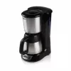 Cafetera de filtro Domo DO709K — semiautomática, depósito de agua de 1 L, jarra de 8 tazas, LCD, acero inoxidable/negro