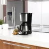 Cafetera de filtro Domo DO709K — semiautomática, depósito de agua de 1 L, jarra de 8 tazas, LCD, acero inoxidable/negro
