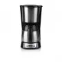 Cafetera de filtro Domo DO709K — semiautomática, depósito de agua de 1 L, jarra de 8 tazas, LCD, acero inoxidable/negro