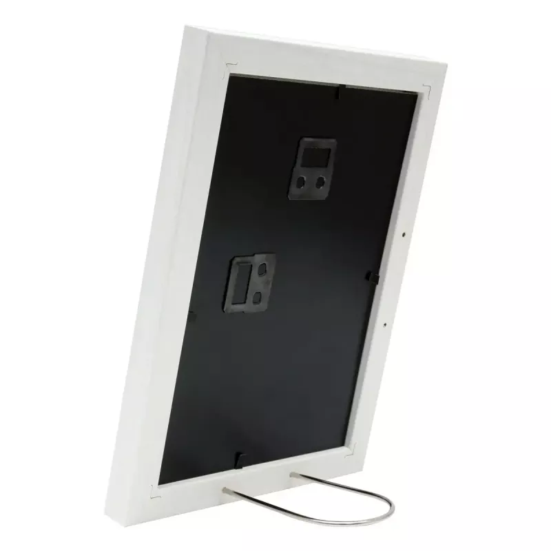 Marco individual Deknudt S66KF1 P1 blanco MDF cristal madera 30x40
