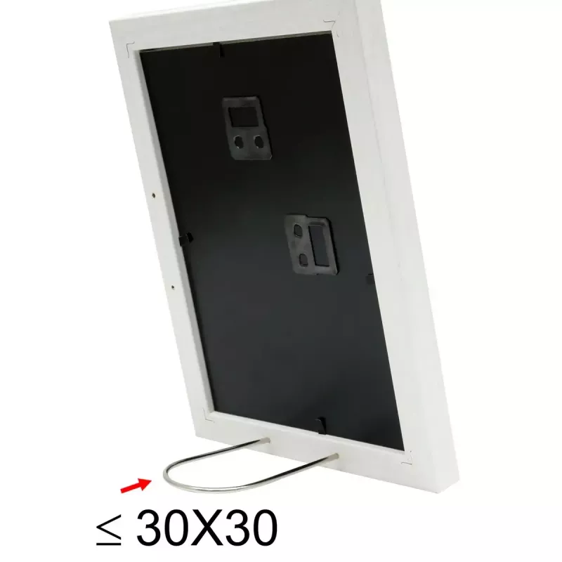 Marco individual Deknudt S66KF1 P1 blanco MDF cristal madera 30x40