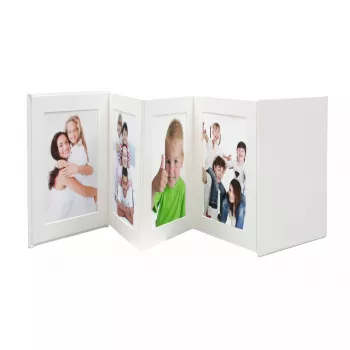 Álbum de fotos Deknudt Leporello blanco 8 hojas 13 x 18 cm