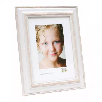 Marco de fotos individual Deknudt S221H1 beige blanco 150 mm x 200 mm