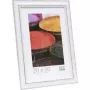 Marco de fotos Deknudt S221H3 15x20 cm madera blanca con borde marrón