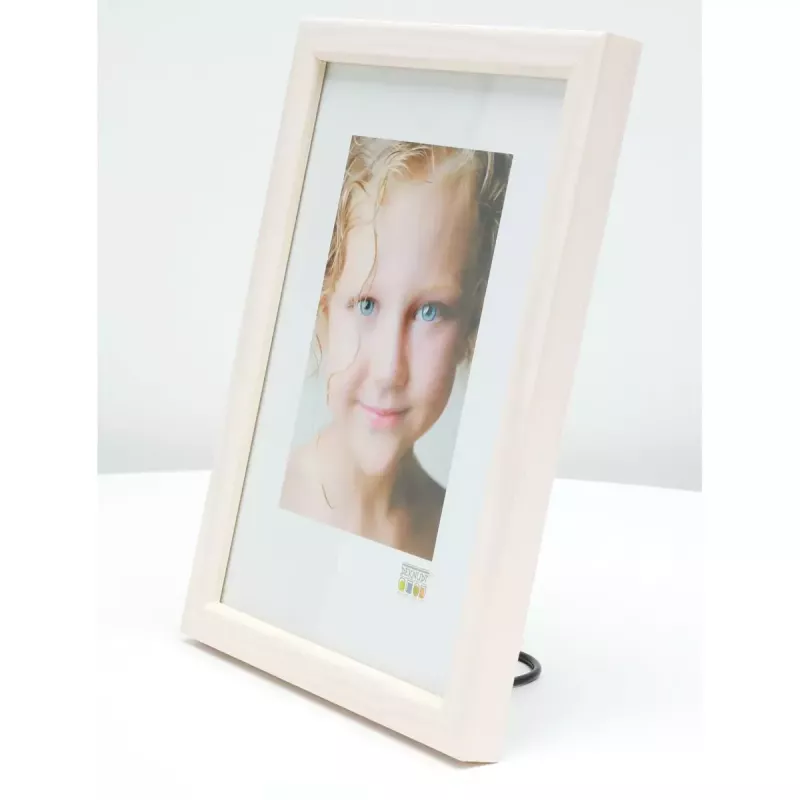 Marco de fotos individual Deknudt S41JL1 blanco madera 311x434mm