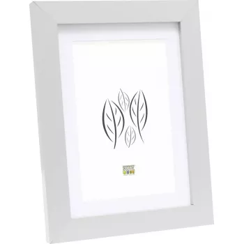 Marco de fotos Deknudt S66KD1 P1 15x20 madera plata con paspartú