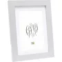 Marco de fotos Deknudt S66KD1 P1 15x20 madera plata con paspartú