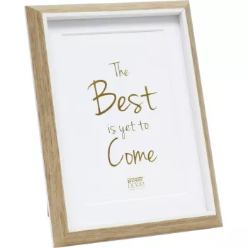 Marco de fotos Deknudt Resin Frame S46WG4 P1 13x18 cm blanco natural con paspartú