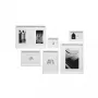 Set de marcos de fotos Deknudt S46YK1 blanco MDF vidrio madera