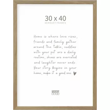 Marco de fotos Deknudt S47CJ1 roble macizo 30×40 cm – para pared y sobremesa