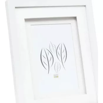 Marco de fotos Deknudt Double Passepartout S65KK1 blanco 15x20 cm madera