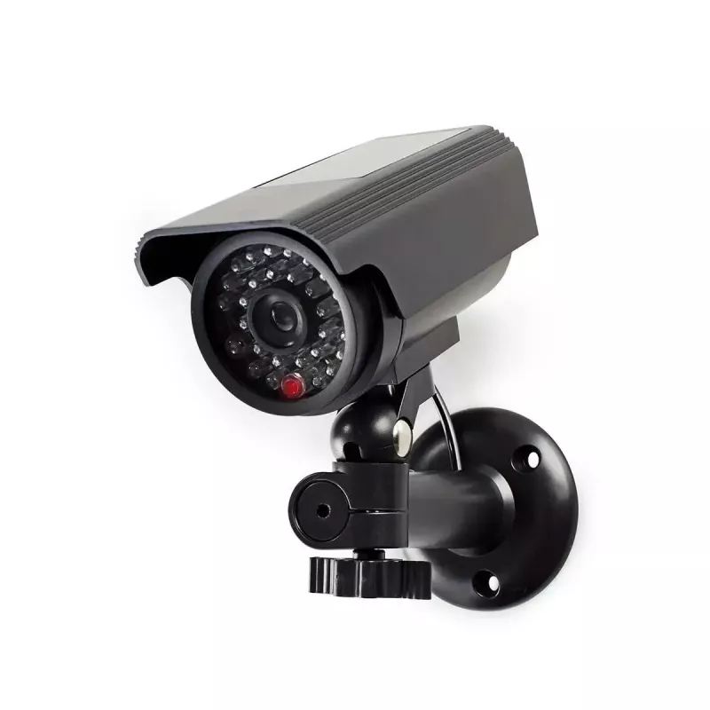 Nedis DUMCBS10BK Cámara de seguridad falsa, negra, para exteriores