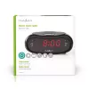 Despertador digital Nedis CLAR001BK — pantalla LED, ovalado, 130×60×100 mm, 220–240 V, FM/AM, negro