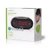 Despertador digital Nedis CLAR001BK — pantalla LED, ovalado, 130×60×100 mm, 220–240 V, FM/AM, negro