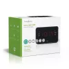 Despertador digital Nedis CLAR002BK — pantalla LED, AC 220–240V, 130×80×70 mm, negro