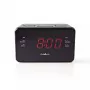 Despertador digital Nedis CLAR002BK — pantalla LED, AC 220–240V, 130×80×70 mm, negro