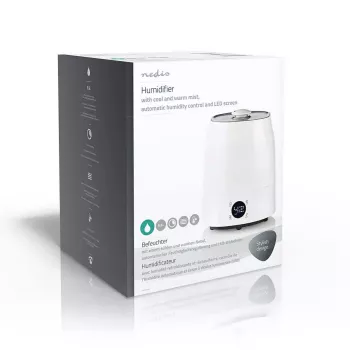 Humidificador Nedis HUMI120CWT — humidificador de ambiente compacto en blanco/gris