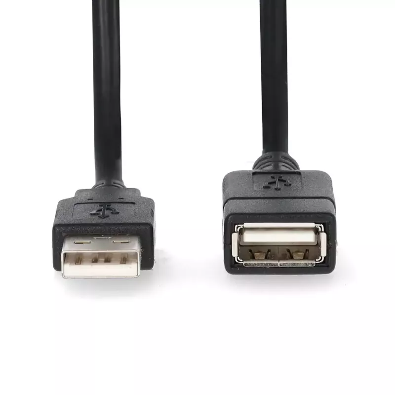 Nedis CCGL60010BK20 Cable alargador USB 2.0, A macho a A hembra, 2 m, negro