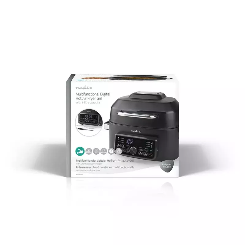 Freidora de aire Nedis KAAFG600BK 6 L 1660 W negra