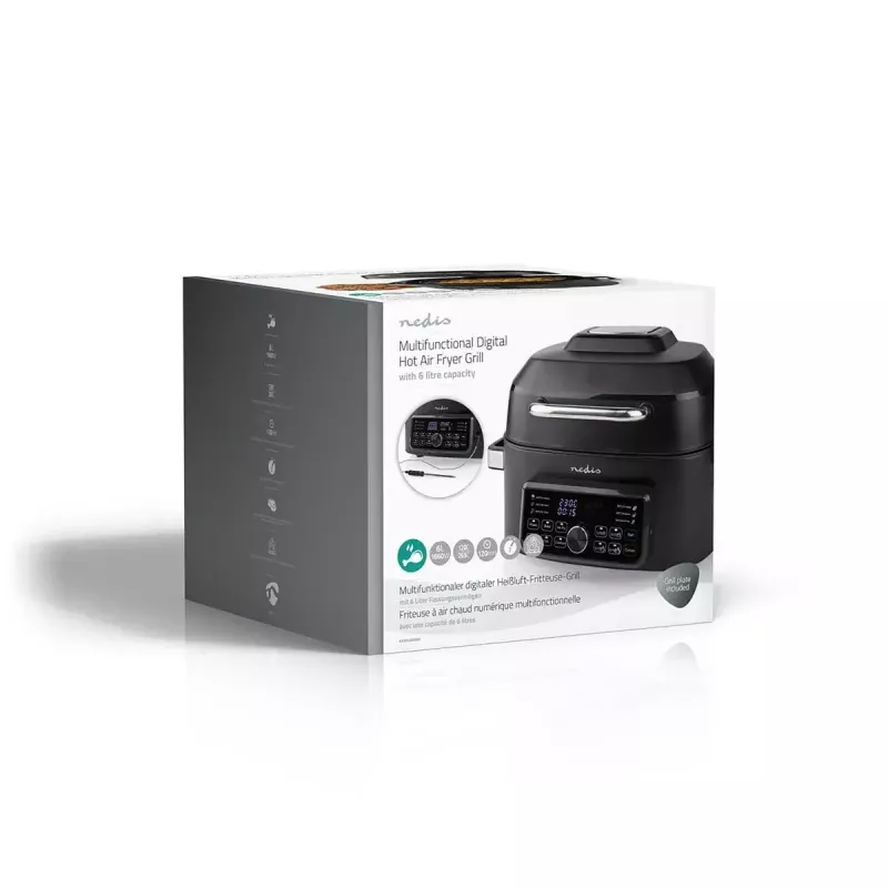 Freidora de aire Nedis KAAFG600BK 6 L 1660 W negra