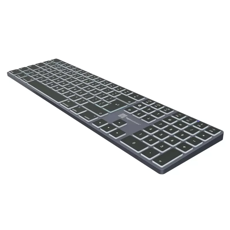 Teclado de tamaño completo LogicKeyboard SKB-TM-UK USB + Bluetooth, QWERTY UK English, Titanium