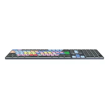 Teclado Bluetooth de tamaño completo LogicKeyboard LKB-MCOM4-TM — distribución alemana QWERTZ, 109 teclas, Titanium gris