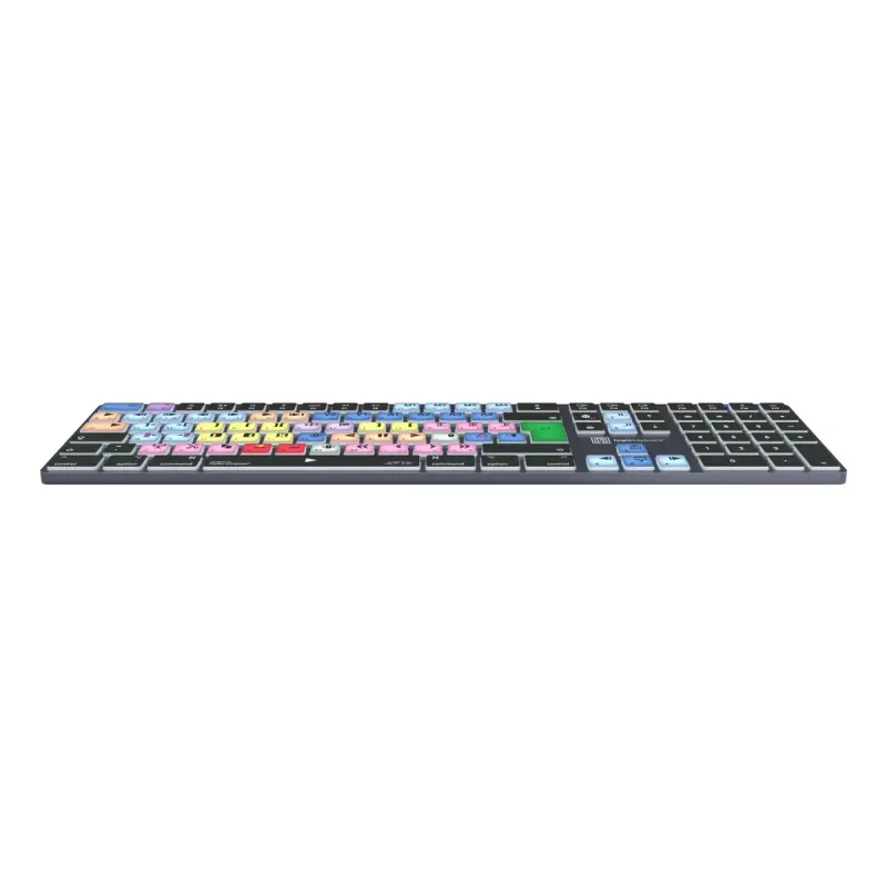 Teclado Bluetooth de tamaño completo LogicKeyboard LKB-MCOM4-TM — distribución alemana QWERTZ, 109 teclas, Titanium gris