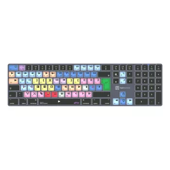 Teclado Bluetooth de tamaño completo LogicKeyboard LKB-MCOM4-TM — distribución alemana QWERTZ, 109 teclas, Titanium gris