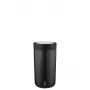 Vaso de viaje Stelton To Go Click 200 ml negro acero inoxidable