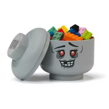 Cabeza de almacenamiento mini 'Zombie' de room copenhagen – cabeza de almacenamiento compatible con LEGO, gris