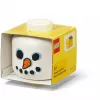 Storage Head Snowman mini de Room Copenhagen – organizador de juguetes y bloques compatible con LEGO, blanco