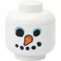 Storage Head Snowman mini de Room Copenhagen – organizador de juguetes y bloques compatible con LEGO, blanco