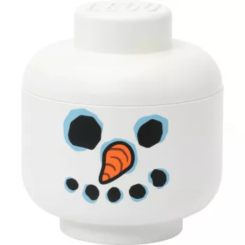 LEGO Storage Head Snowman small de room copenhagen – blanco, contenedor de almacenamiento para niños