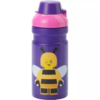 Botella de agua room copenhagen Biene — 0,39 l, lila/rosa, diseño LEGO
