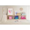 Storage Brick 4 Top Lid Glitter by room copenhagen — caja de almacenamiento tipo LEGO azul claro/transparente