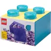 Storage Brick 4 Top Lid Glitter by room copenhagen — caja de almacenamiento tipo LEGO azul claro/transparente