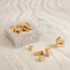 Storage Brick 4 Top Lid Glitter (transparente) de room copenhagen — caja de almacenamiento compatible con LEGO, 4 tetones, transparente con purpurina
