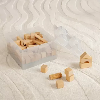Storage Brick 4 Top Lid Glitter (transparente) de room copenhagen — caja de almacenamiento compatible con LEGO, 4 tetones, transparente con purpurina