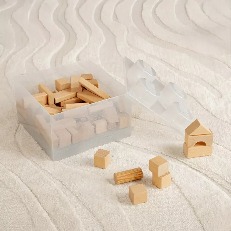 Storage Brick 4 Top Lid Glitter (transparente) de room copenhagen — caja de almacenamiento compatible con LEGO, 4 tetones, transparente con purpurina