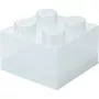 Storage Brick 4 Top Lid Glitter (transparente) de room copenhagen — caja de almacenamiento compatible con LEGO, 4 tetones, transparente con purpurina