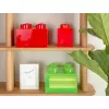 Storage Brick 4 tapa Translucent (verde claro/transparente) de room copenhagen – contenedor de almacenamiento de plástico compatible con LEGO