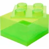 Storage Brick 4 tapa Translucent (verde claro/transparente) de room copenhagen – contenedor de almacenamiento de plástico compatible con LEGO