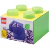 Storage Brick 4 tapa Translucent (verde claro/transparente) de room copenhagen – contenedor de almacenamiento de plástico compatible con LEGO
